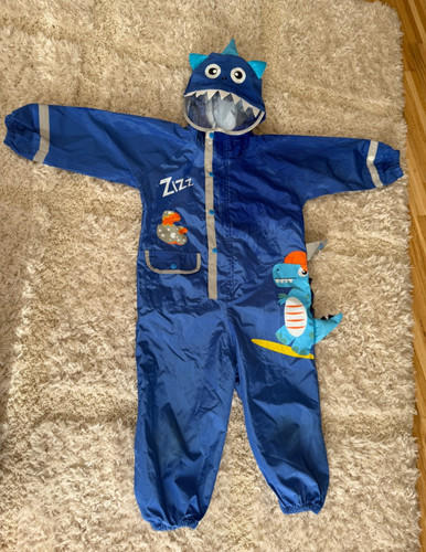 Kinder regenoverall blau - regenoverall, dino
