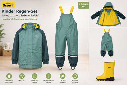 3tlg scout regen kombi - 3tlg.,